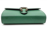 Gucci Dionysus Emerald Green Leather Chain Wallet Eb0526cxzde