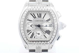 Cartier Roadster Chronograph Diamond Stainless Steel Watch 40mm Eb0223szxxdu