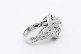 3.94cttw Diamond Ring In 14k White Gold 15.3 Grams Size 7 Eb1025lxxxzsa
