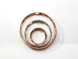 Diamond Pavé  & 14k Tricolor Gold Concentric Circle Pendants 5.5g Fw0826pxzdu
