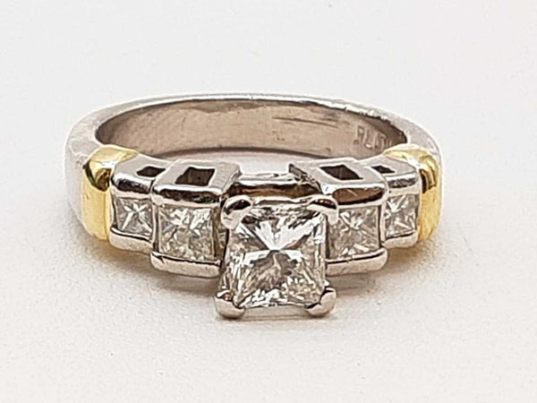 1.20 Cttw Diamonds 0.90 Platinum 10.2g Ring Size 6.25 Do0425lrxzde