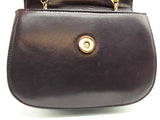 Gucci Purple Leather Bamboo Handle Chain Crossbody Bag Do0526prxde