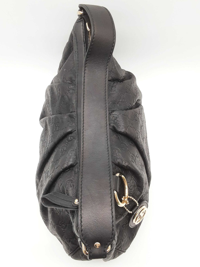 Gucci Sukey Black Guccissima Leather Hobo Shoulder Bag Do0925oxzde