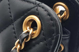 Chanel Quilted Black Leather Cc Chain Accordion Tote Bag Eb0726lsxzde