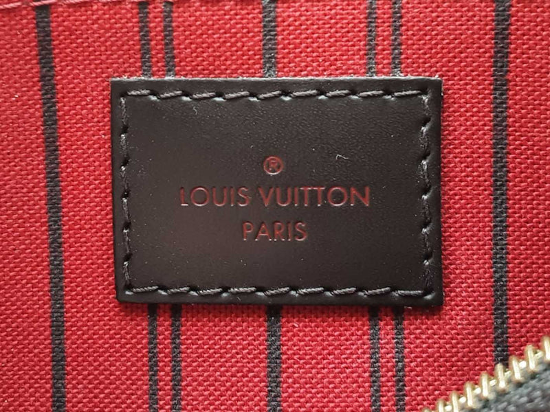 Louis Vuitton Neverfull Pochette In Damier Ebene Coated Canvas Fw0925wirdu
