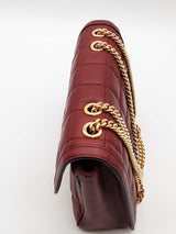 Gucci Deco Burgundy Leather Shoulder Bag Eb0626cxzde