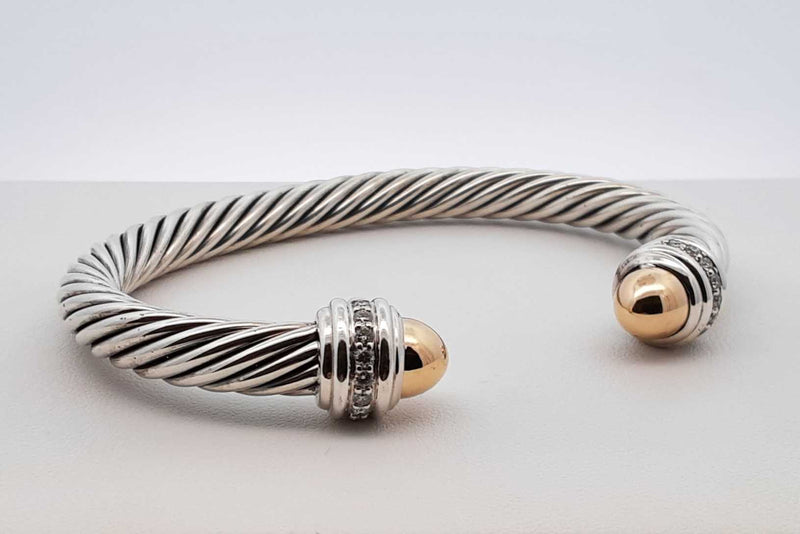 David Yurman Classic Cable Bracelet In Sterling 44.5 Grams 7 Inch Fw1025rxzdu