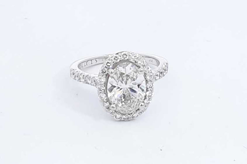 14k White Gold 1.53ctw Lab Grown Diamond Ring 3.4 Grams Size 4.25 Eb0624irxdu