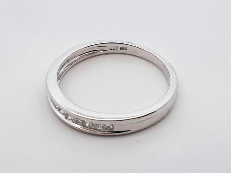 0.55 Cttw Diamond & 14k White Gold Ring 3.6 Grams Size 10.25 Fw1224wpxdu