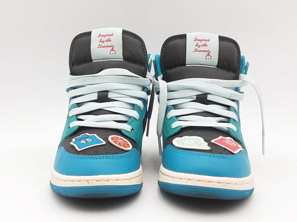 Nike Jordan 1 Mid Inspired By The Greatest Aquatone Gs Blue Size 4.5y Aa0925prsa