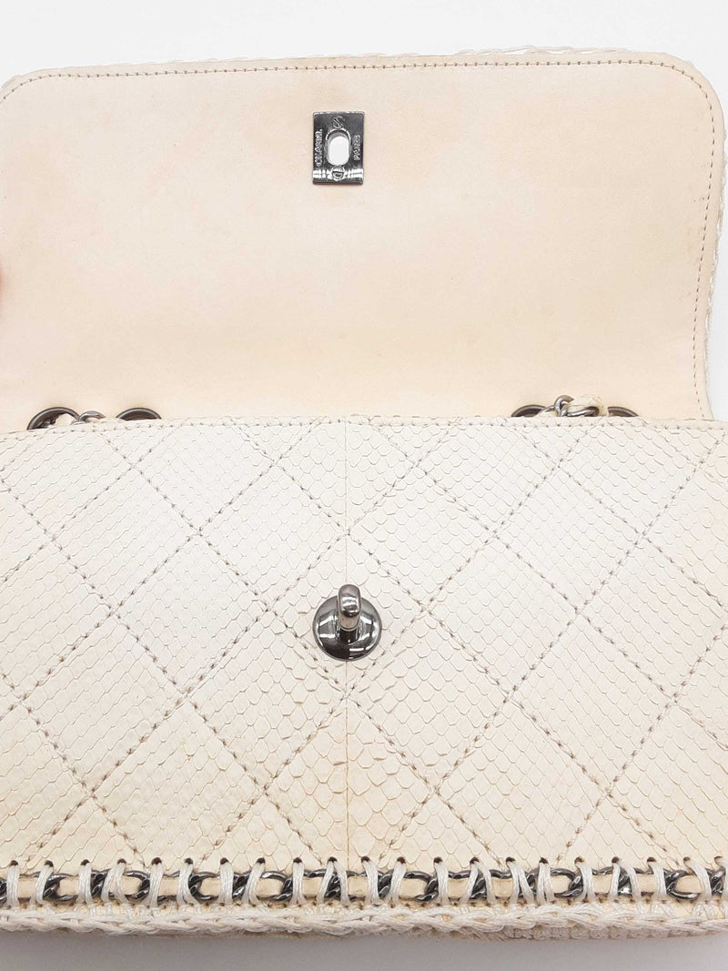 Chanel Python Quilted Flap Turnlock Chain Shoulder Bag Sd0925wrzxde