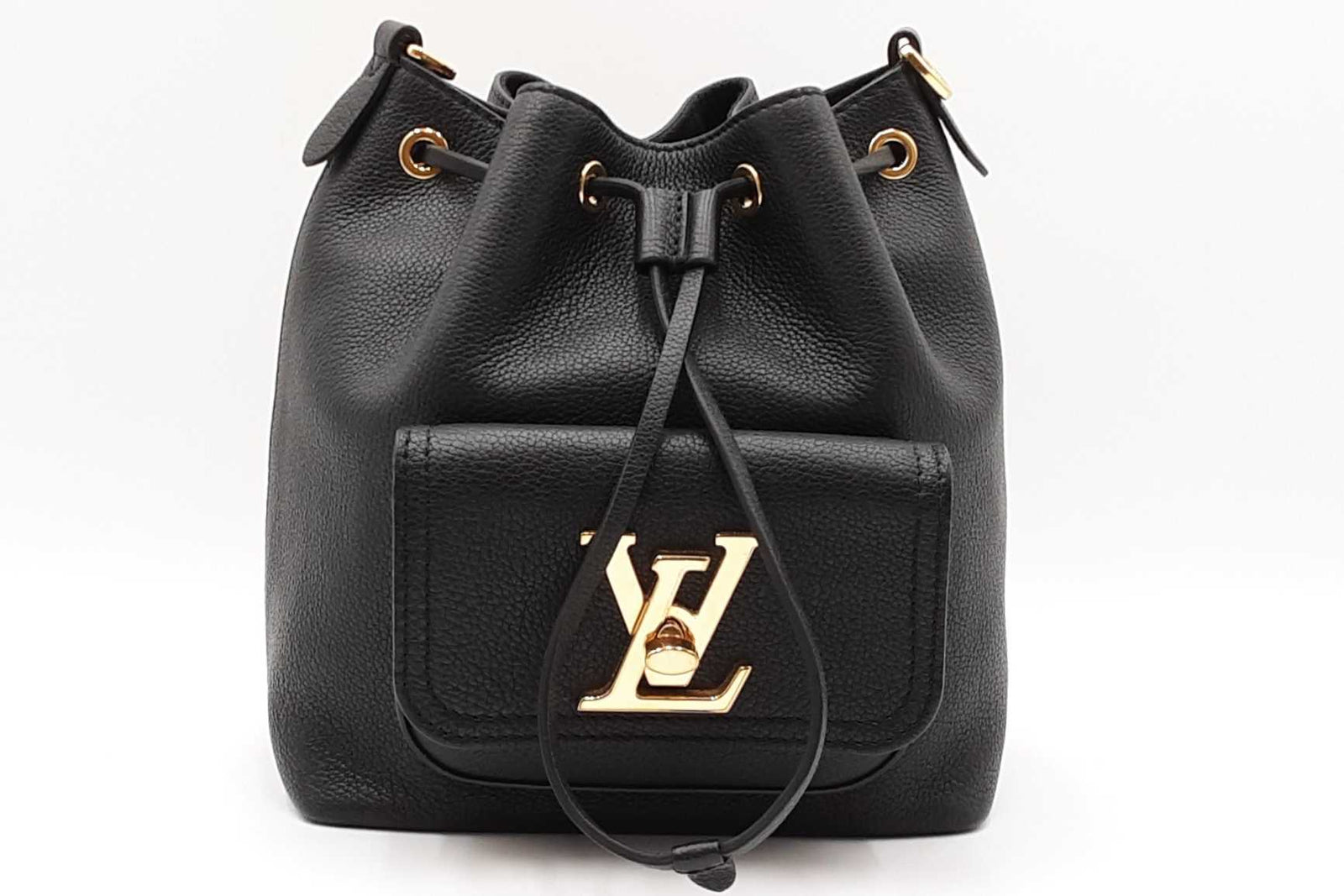 Louis Vuitton Black Leather Lockme Bucket Bag Eb1225rxzdu – Max Pawn