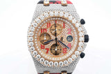 Audemars Piguet Royal Oak Offshore 42mm Automatic Chronograph Watch With Custom Diamonds Eb1124oxxxzsa