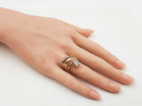 1.37 Cttw Pear-cut Diamond & 14k Yellow Gold Swirl Ring 8.2 Grams Size 5.5 Fw0526orzxdu