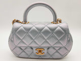 Chanel 24c Coco Light Blue Iridescent Quilted Leather Crossbody Bag Do0925pxzxde