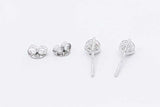 0.50ctw Lab Grown Diamond Stud Earrings In 14k White Gold 0.6 Grams Eb0325lwodu
