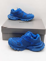 Balenciaga Track 3 Distressed Mesh Sneakers In Blue Size 42 Eb0126lpxdu