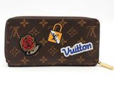 Louis Vuitton Monogram Long Patches Zippy Wallet Brown Aa0726orzsa