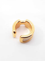 Hermès Olympe Gold-tone & Ecru Epsom Leather Ear Cuff Fw0926lxzdu