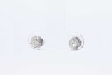 0.1cttw Princess Cut Diamond Stud Earrings In 14k White Gold 0.6 Grams Eb0626rxdu