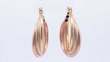 14k Tricolor Gold 4.2 Grams Hoop Earrings Sd0526opzdu