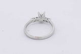 1.33cttw Diamond Ring In 14k White Gold 3.2 Grams Size 9 Eb0525oexzsa