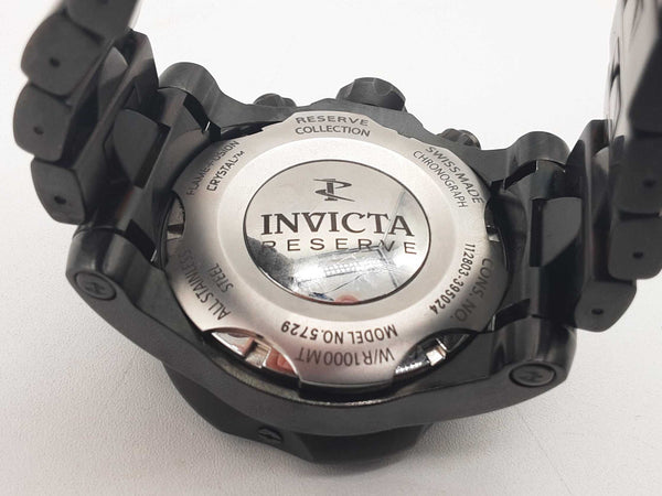 Invicta 5729 54 Reserve Chronograph Black Steel Quartz Watch Do1224ixde