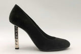 Chanel Black Suede Pumps Size 36.5 C Eb0425lxzsa