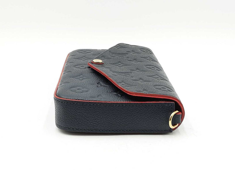 Louis Vuitton Pochette Félicie In Navy Monogram Empreinte Leather Fw0925izxdu