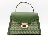 Michael Kors Whitney Medium Satchel In Fern Green Leather Fw0826wrdu