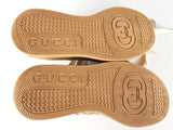 Gucci Women's Gg Leather & Canvas Sneakers Size 10 Eu 40 Sd1225orzde