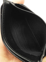 Givenchy Gv3 Card Holder Wallet In Black Diamond-stitched Leather Fw0726lcrdu