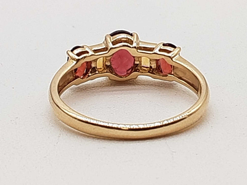 Garnet Citrine 10k Yellow Gold 2.4g Ring Size 7 Do1125ixde