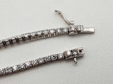 1.68 Cttw Lab Grown Diamonds 14k White Gold 3.5g Tennis Bracelet Do0726srxde