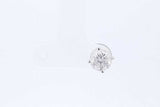 1.0ctw Diamond Stud Screwback Earring In 14k White Gold 0.7 Grams Eb0126lrxzde