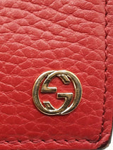 Gucci Gg Betty Wallet With Chain In Red Dollar Leather Fw0526lcrdu