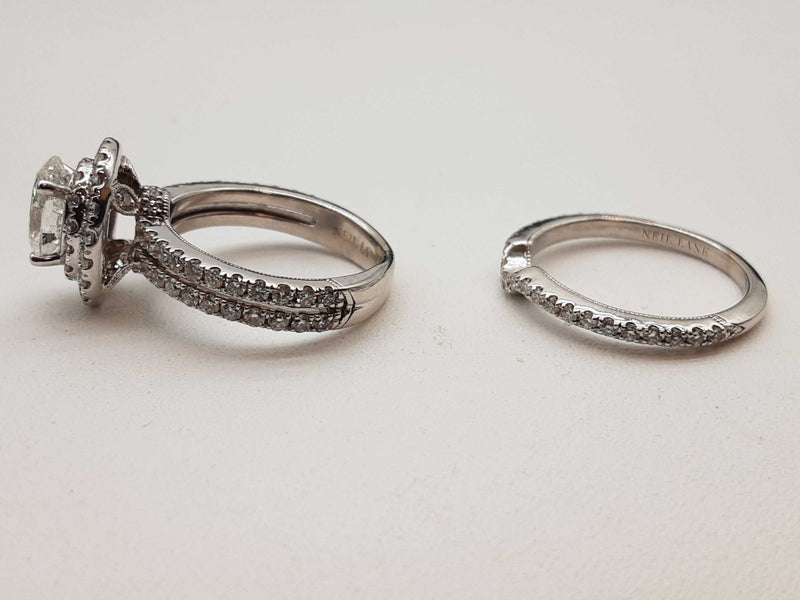 2.10 Cttw 14k White Gold 6.7g 2 Set Ring Size 4.5 Do0425lcrxde
