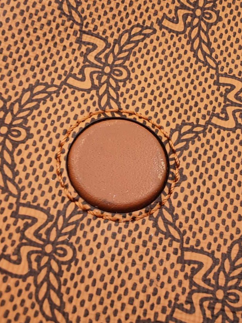 Mcm Himmell Triangle Pouch In Cognac Lauretos Coated Canvas Fw0725crdu