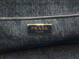 Prada Canapa Tote Bag In Blue Denim Fw0126wxzdu