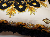 Gianni Versace Atelier Gold Red Black Chariot Baroque Silk Pillow Do0426oxzde