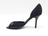 Dior Diorissimo Black Jacquard & Leather Logo Peep-toe Heels Size 5.5 Fw1026cxdu