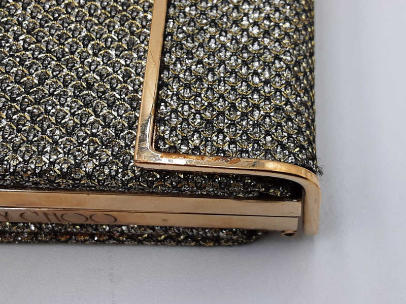 Jimmy Choo Cayla Gold Metallic Clutch Eb1124lrxdu