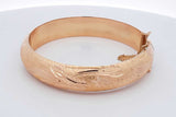 14k Yellow Gold Engraved Hinged Bangle Bracelet 22.1 Grams Eb0626oxxzdu