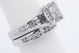 1.3cttw Diamond Wedding Set In 14k White Gold 9.9 Grams Size 7 Eb0326wxzdu