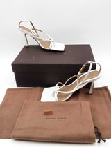 Bottega Veneta Stretch White Leather Strappy Sandals Size 35.5 Eb0525lrxsa