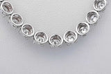 8.0ctw Lab Grown Diamond Tennis Necklace Sterling Silver 21.5 Grams Eb0725srxdu