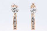 2.48ctw Diamond Drop Stud Earrings In 14k Yellow Gold 5.6 Grams Eb1025lexzdu