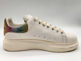 Alexander Mcqueen Oversized White Leather Rainbow Glitter Shoes Eu 41 Do0125crde