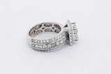 2.22cttw Diamond 14k White Gold Ring 6.7 Grams Size 4 Eb0626ixzsa