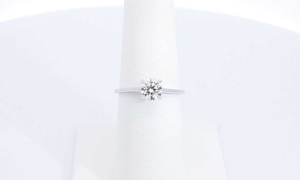 14k White Gold Lab Grown Diamond Solitaire Ring Size 6.5 Ebprxdu 144030004787